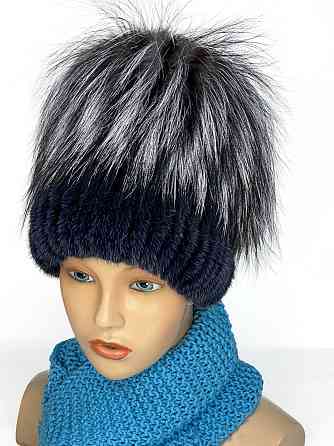 Норкова шапка жіноча Стелла Синій Харків