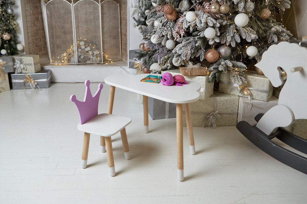 Набір дитячих меблів: столик-хмарка та стілець-корона Київ - фото 7