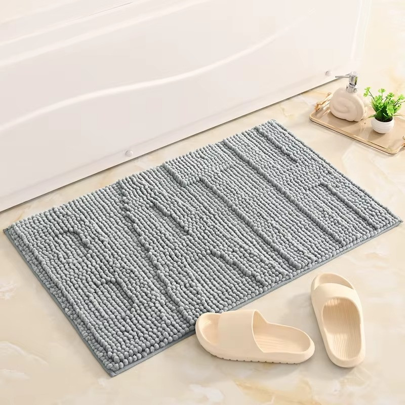 Килимок для ванної та душу килимок для ніг у ванну кімнату, мікрофібра, атиковзкий 50х80 см, "Bath" сірий Кам'янець-Подільський - фото 1