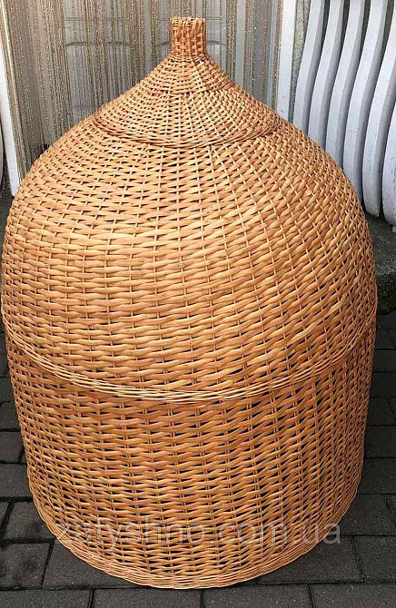 Плетена люстра з лози велика у формі дзвона Київ - фото 3