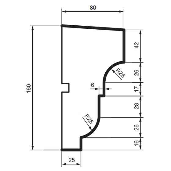 Подоконник фасадный Prestige Decor DC 108 Днепр