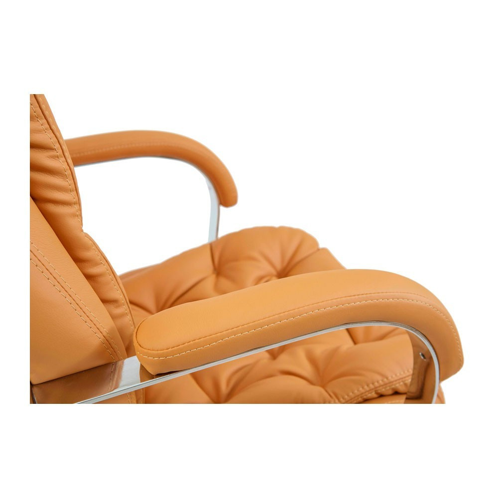 Офисное Кресло Руководителя Venice М2 AnyFix Хром Кожа Lux Бежевый Киев - изображение 4