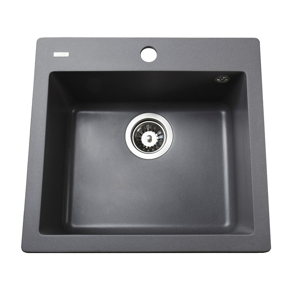 Гранітна мийка Globus Lux AOSTA сірий металiк 490x455мм-А0003 Тернополь - изображение 1