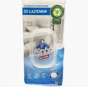 Влажные салфетки для уборки ванной комнаты Mr.Magic 60шт Львов - изображение 1