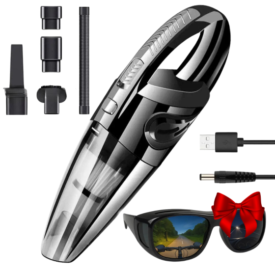 Автопылесос (120Вт, 2200 мАч) + Подарок Очки антифары / Вакуумный ручной пылесос на аккумуляторе Киев