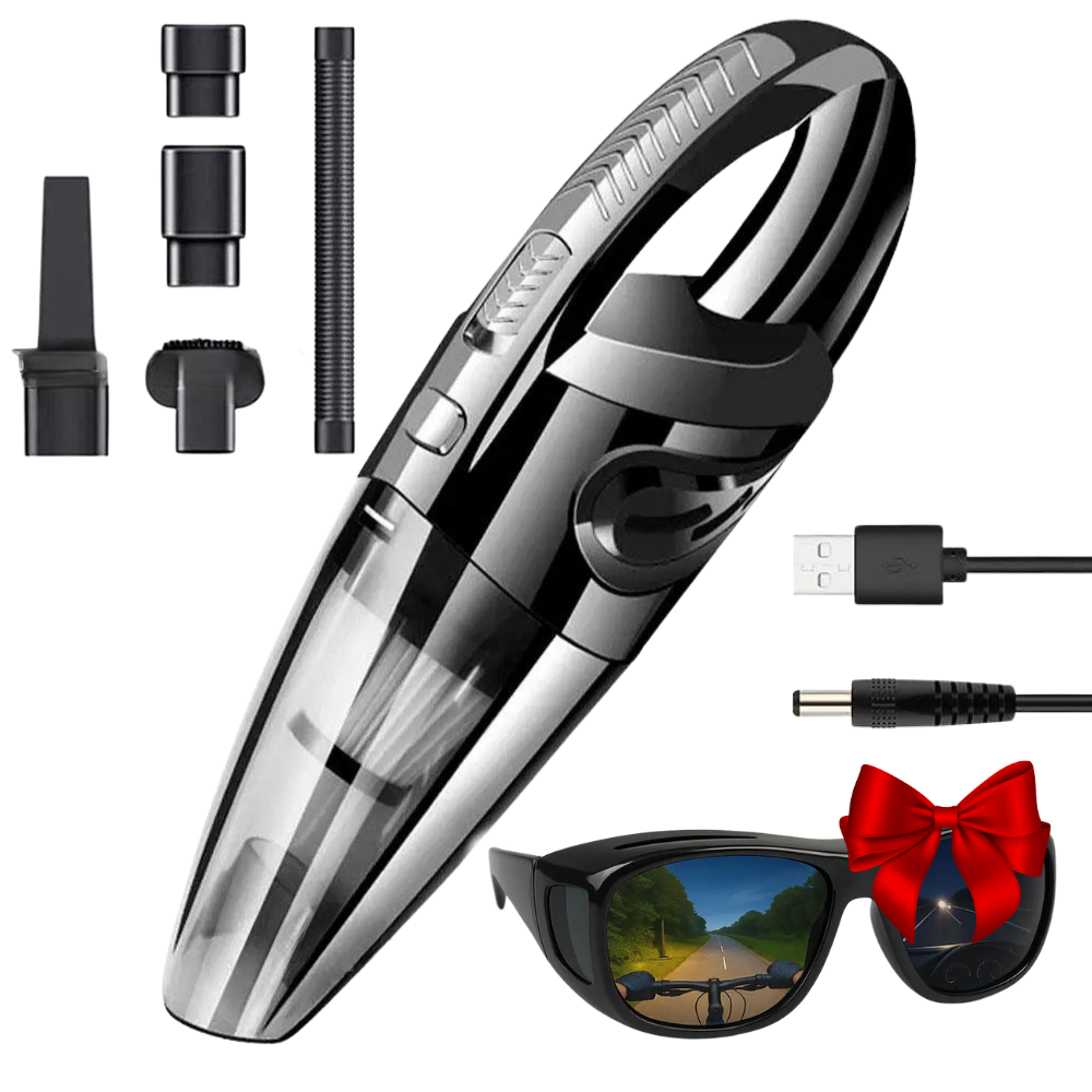 Автопылесос (120Вт, 2200 мАч) + Подарок Очки антифары / Вакуумный ручной пылесос на аккумуляторе Киев - изображение 1