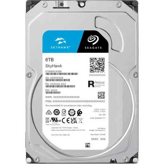 Накопичувач HDD SATA 6.0TB Seagate SkyHawk 5400rpm 256MB (ST6000VX009) 3.5" Харків