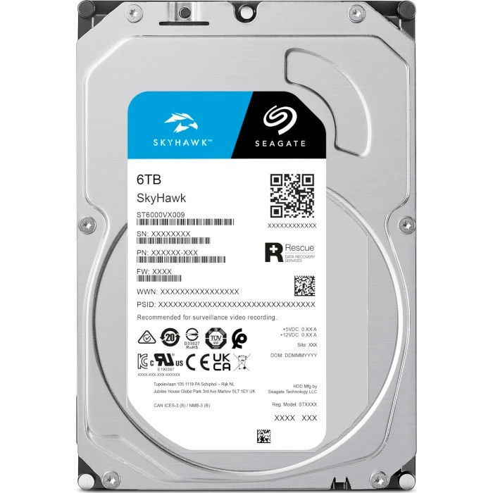 Накопичувач HDD SATA 6.0TB Seagate SkyHawk 5400rpm 256MB (ST6000VX009) 3.5" Харків - фото 3