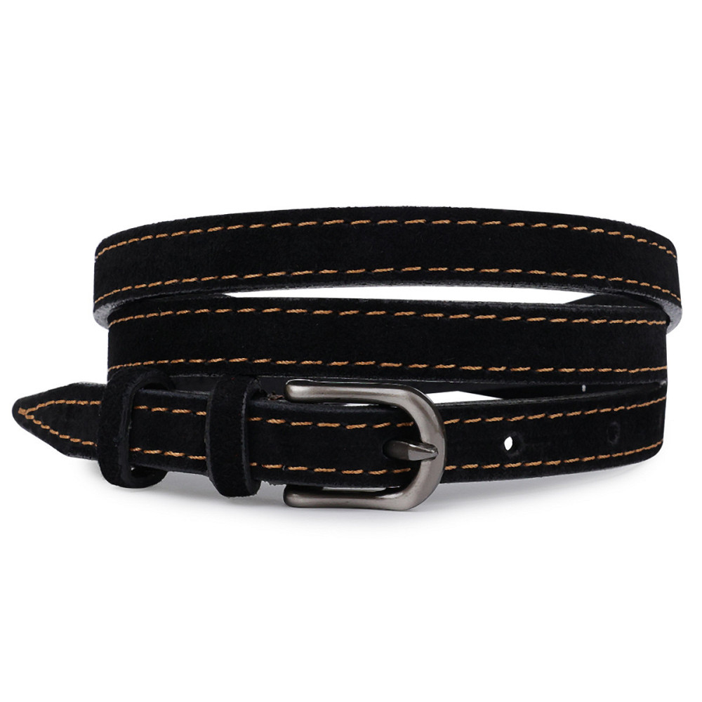 Стильный замшевый ремень для женщин Vintage 20772 Черный Киев - изображение 10