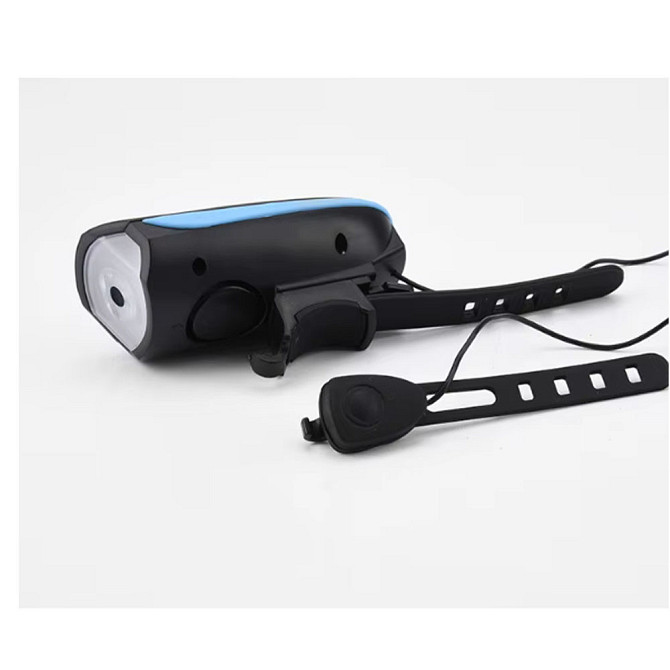 Яскрава велофара із сигналом із виносною кнопкою Speaker Bicycle Light зарядка USB Бровари - фото 6