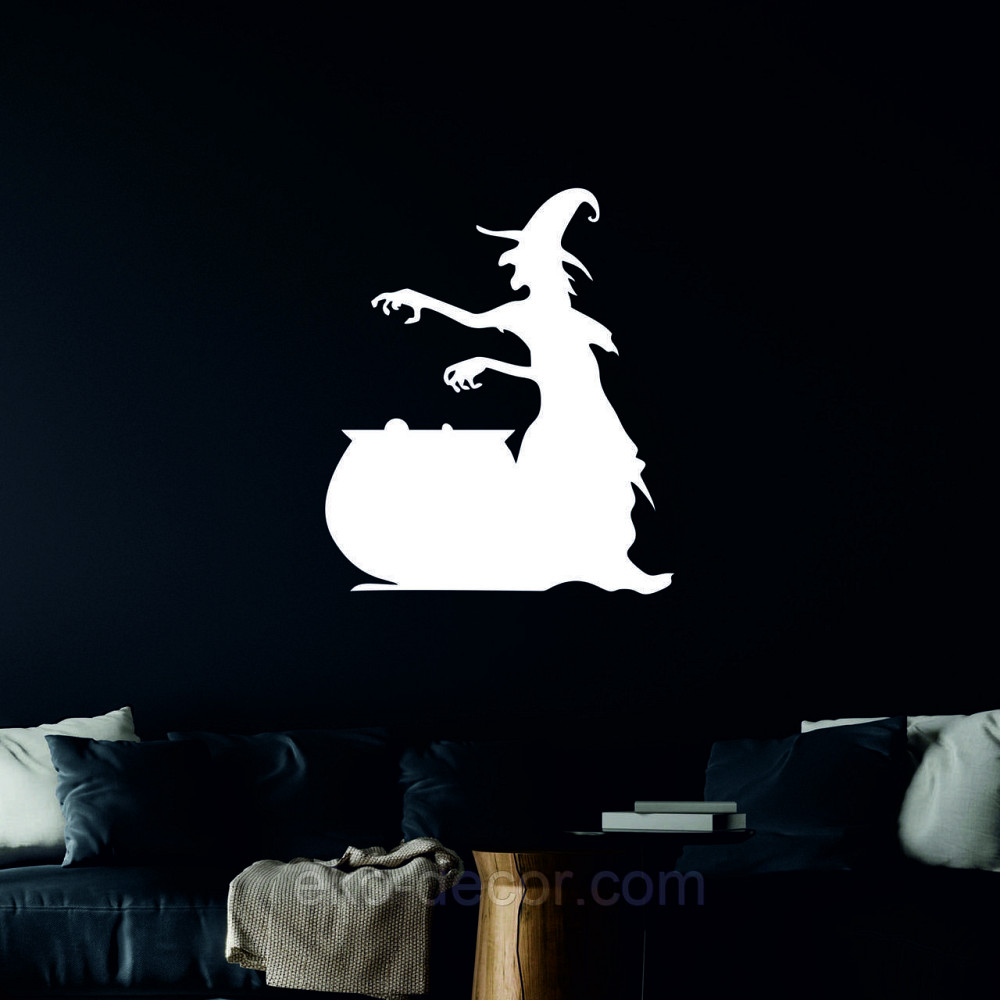 Декоративное настенное 3D Панно «Ведьма», Декор на стену с объемом 50*43 см, Белый Киев - изображение 7