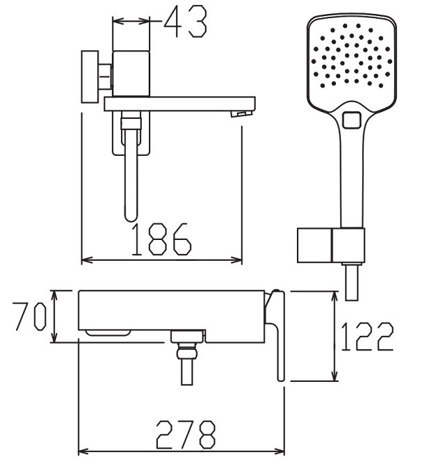 Змішувач для ванни з коротким виливом KOER KB-41009-01 (Колір хром) (KR6017)   ( 24122 ) Харків - фото 7