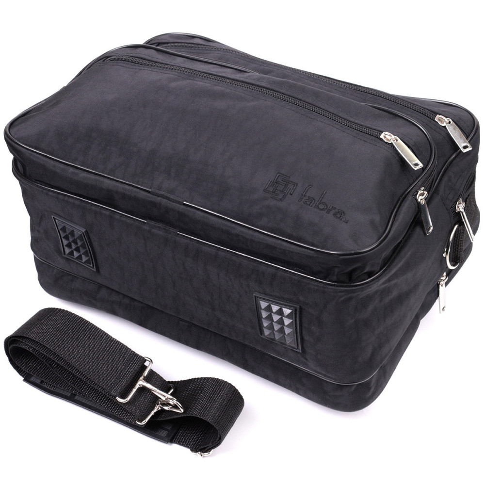 Мужская сумка с надежной пластиковой ручкой из полиэстера FABRA 22587 Черный Киев - изображение 10