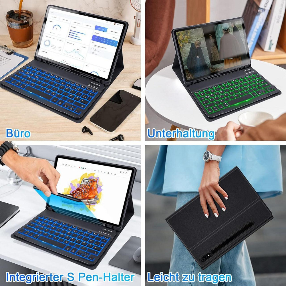 Фирменный чехол-книжка с Bluetooth клавиатурой для планшета Samsung Galaxy Tab S8 2022/ S7 2020 11 дюймов Днепр - изображение 7