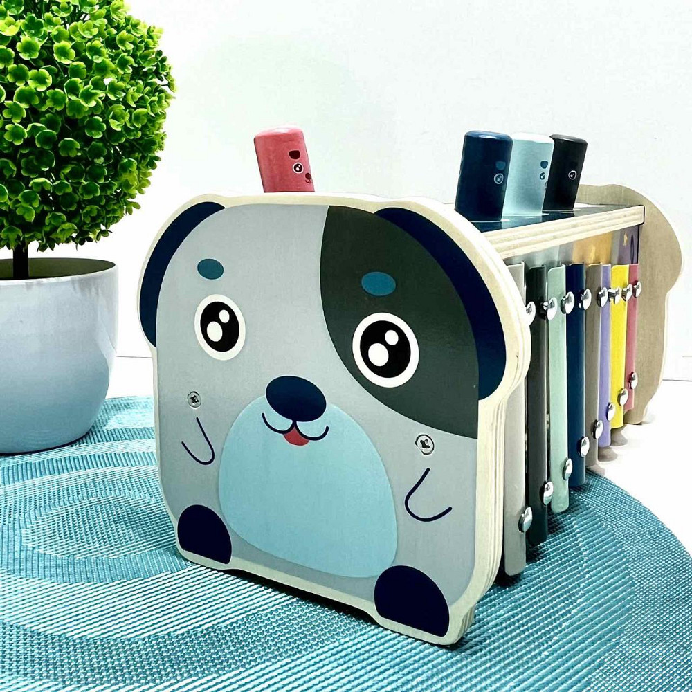 Дерев'яна логічна гра Собачка ксилофон стукачка лабіринт молоточок (MD 2415) Чернигов - изображение 3