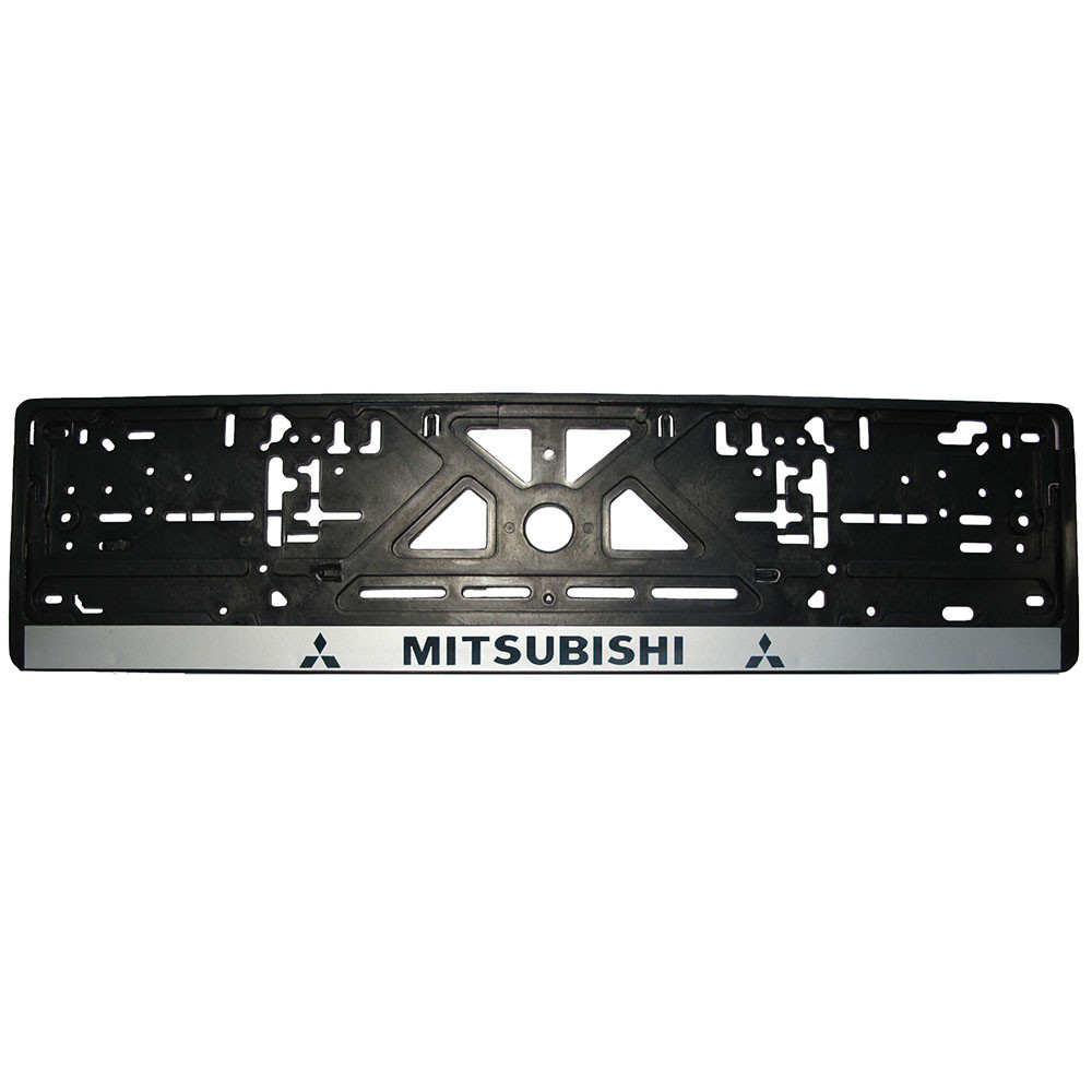 Рамка номерного знаку Mitsubishi пластик чорна 1шт Київ - фото 1