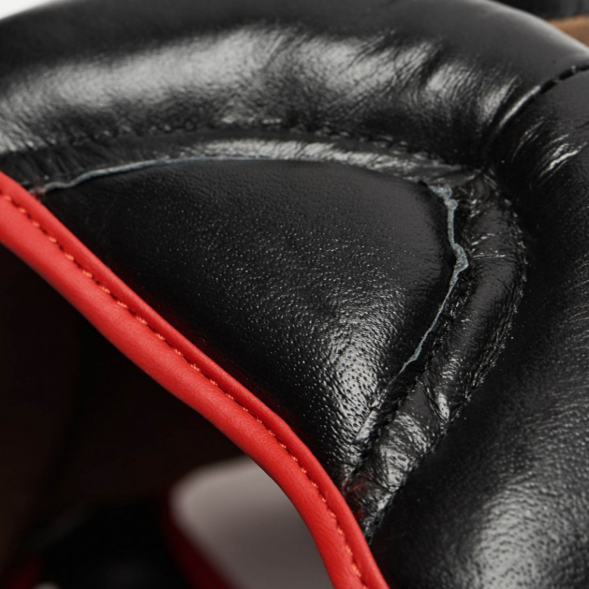 Шолом для боксу з повним захистом тренувальний з натуральної шкіри чорний Leone Full Cover Black розмір M Київ - фото 8