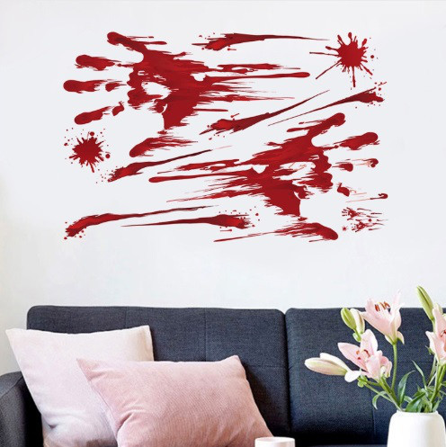 Наклейки для Хэллоуина Кровавые следы 25 на 35 см красный Киев - изображение 4
