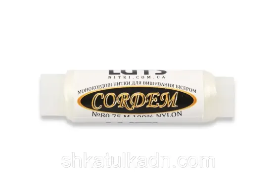 Бісерні високоміцні нитки CORDEM №60 (white) ,75 метрів Дніпро