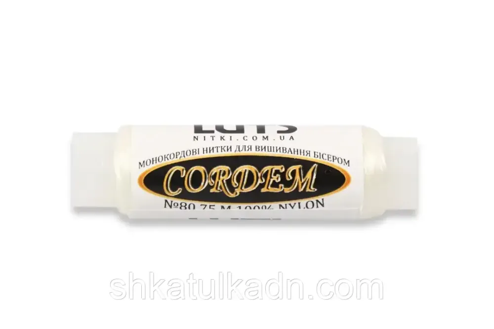 Бісерні високоміцні нитки CORDEM №60 (white) ,75 метрів Дніпро - фото 1