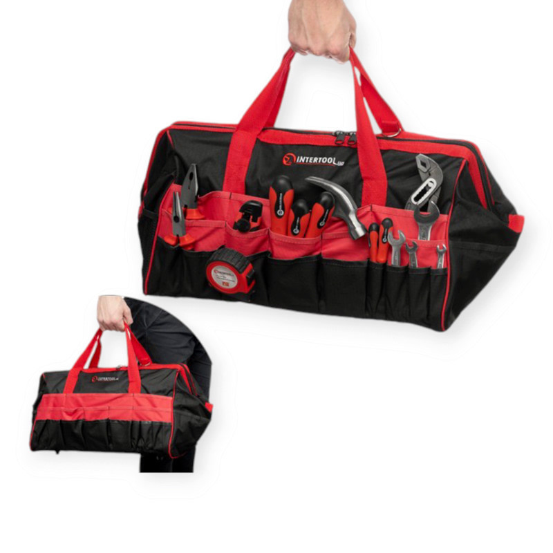 Сумка для инструмента 495х267х343мм 20 карманов черно-красная Мукачево - изображение 3