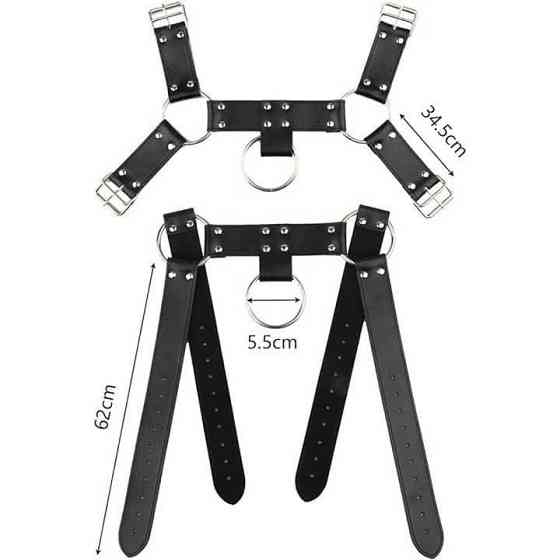 Чоловіча портупея з широкими ремінцями та кільцями Вінниця