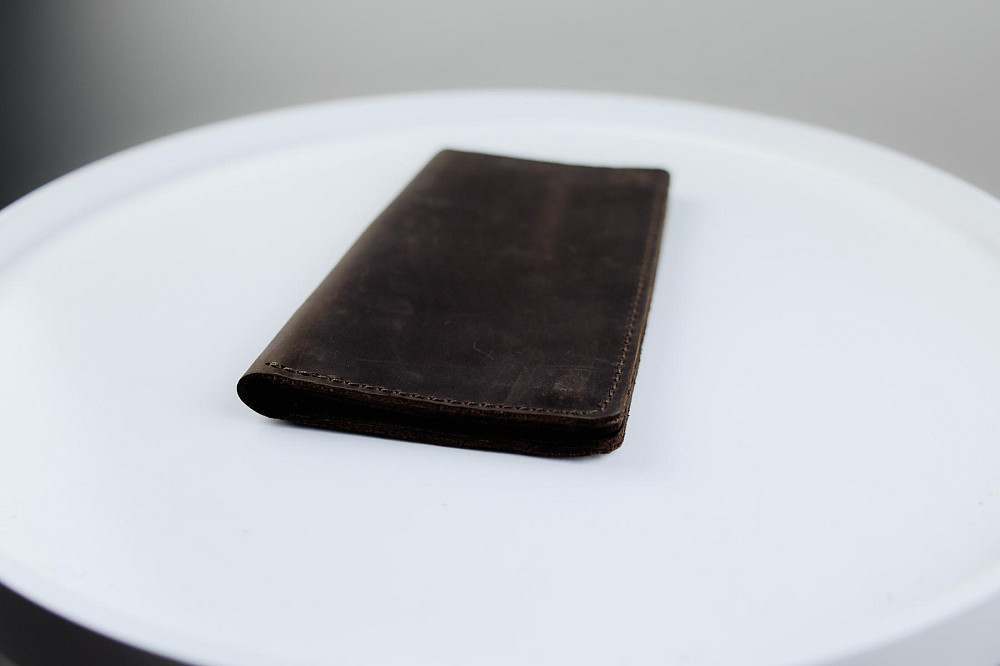 Мужской портмоне из натуральной кожи Crazy Horse SH005 (Темно-коричневый) Сумы - изображение 1