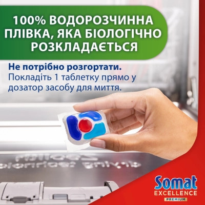 Таблетки для посудомийних машин Somat Excellence 5-в-1 20 шт. (9000101808384) Вінниця - фото 7