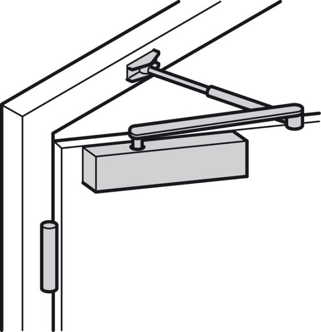 Доводчик дверей від 75 до 100 кг SEVEN DC-7744HP black (з механізмом фіксації) Київ - фото 5
