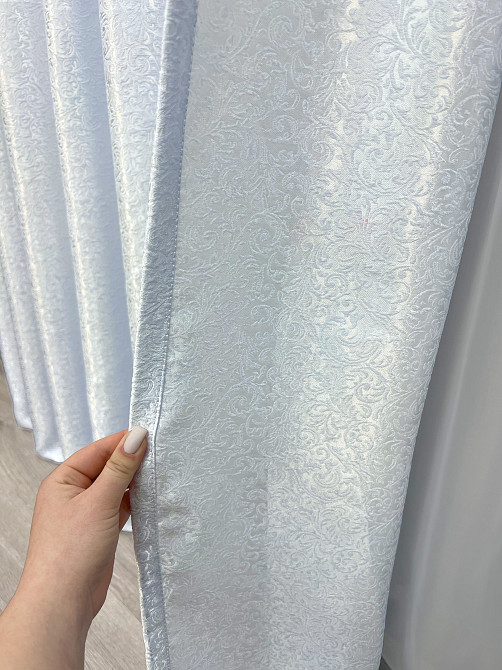 Комплект готових штор VR-Textil Софт Вензель № 2042ш Холодний білий 100х275 см 2шт (31-0048) Київ - фото 7