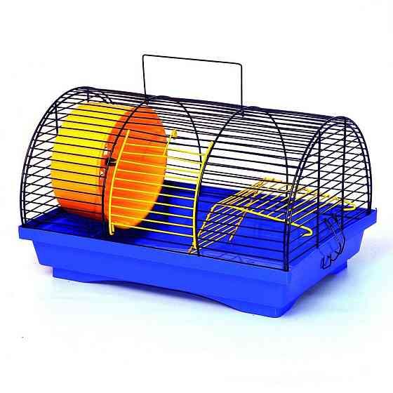 Клетка для грызунов Бунгало 1 оцинкованная с барабаном (33 х 23 х 20 см), Лори Киев