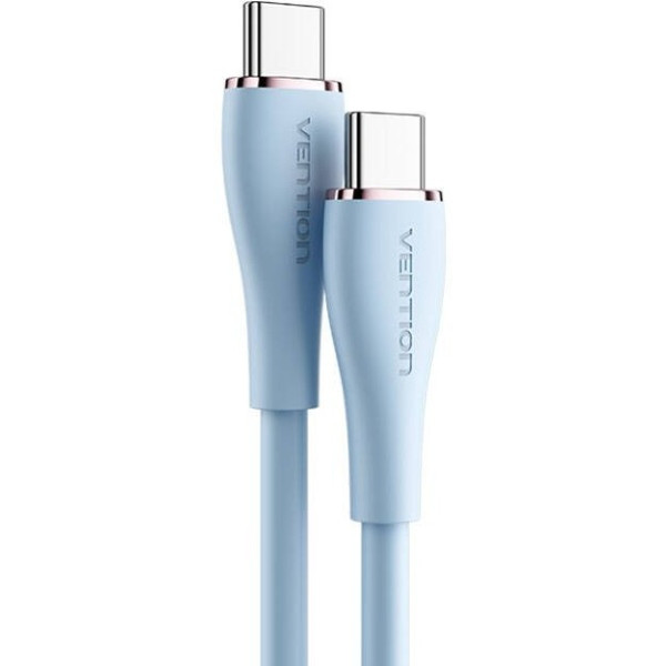 Кабель USB 2.0 Type-C M-M, 1.0 м 100W Light Blue Silicone Vention Вінниця - фото 3
