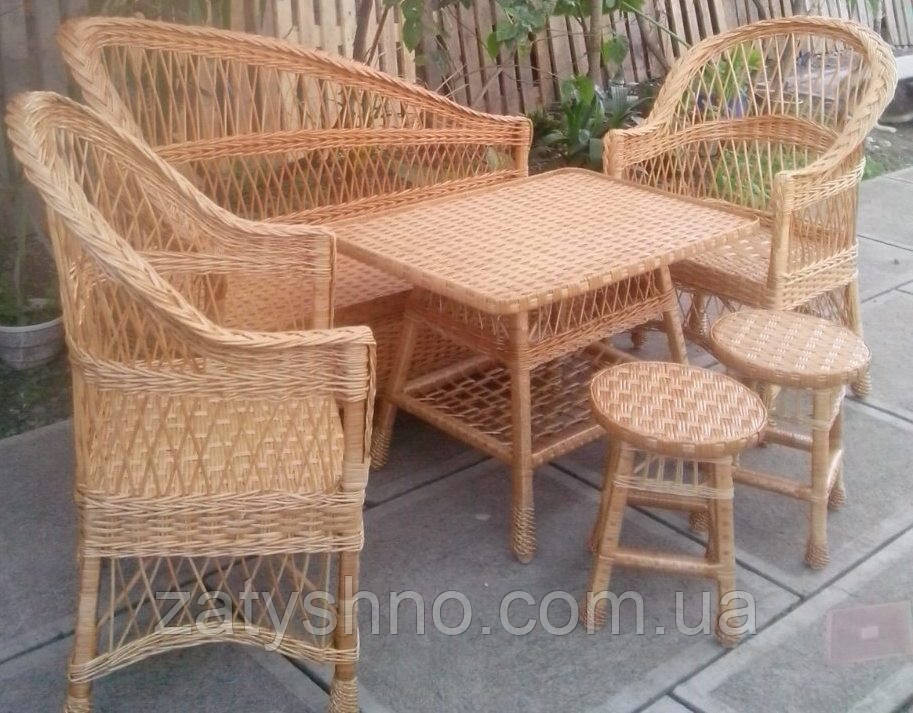 Комплект плетених меблів з лози для ресторану Київ - фото 2