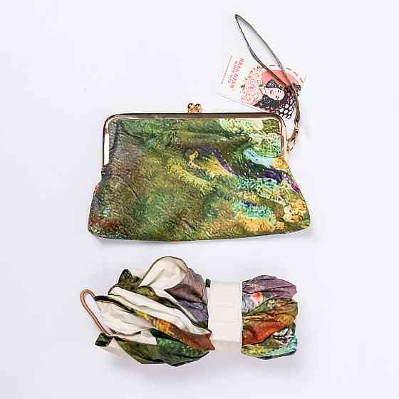 Yiwu Парасолька механічна «Водні лілії» Моне міцна надійна з поліестеру діаметр 91 см HP-23-1GR Коломия