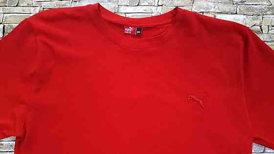 Мужская батальная однотонная трикотажная футболка Puma Киев