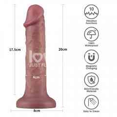 Реалістичний вібратор - Vibrating Dual Density Power Cock 8'' Sex Aura Київ