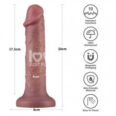 Реалістичний вібратор - Vibrating Dual Density Power Cock 8'' Sex Aura Київ - фото 2