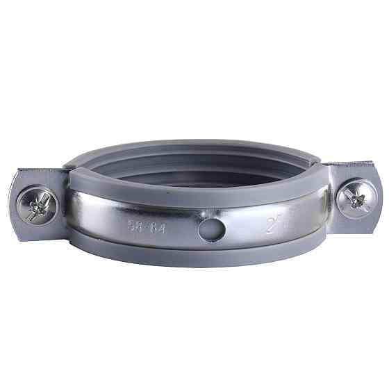 Хомут в зборi CR 2″ (59-65мм) з гвинтом-шурупом 8*100 та дюбелем в уп., сірий (000006306) Київ