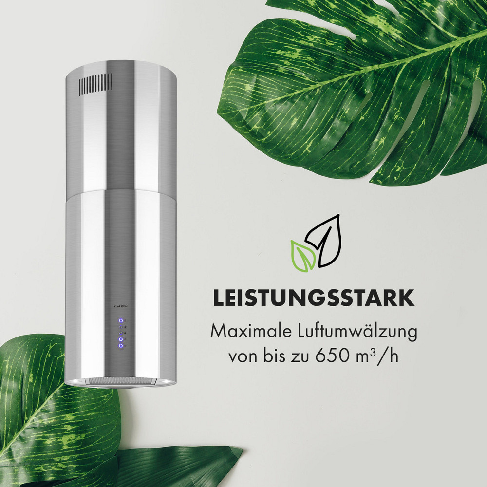 Острівна витяжка Beretta Ø35 см витяжка/рециркуляція 650 м3/год LED-фільтр з активованим вугіллям неіржавка Рівне - фото 7