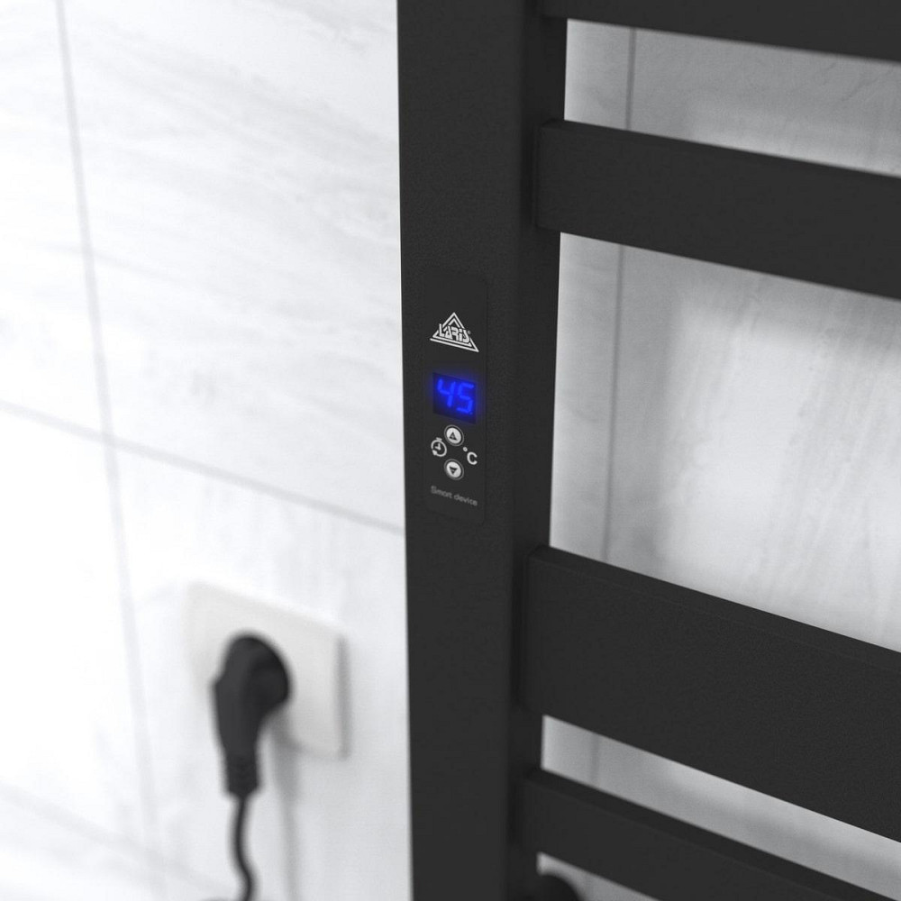 Електрична рушникосушка Laris Зебра Тетріс ЧКФ 12 500Х1100 Е чорна Л/П Київ - фото 5