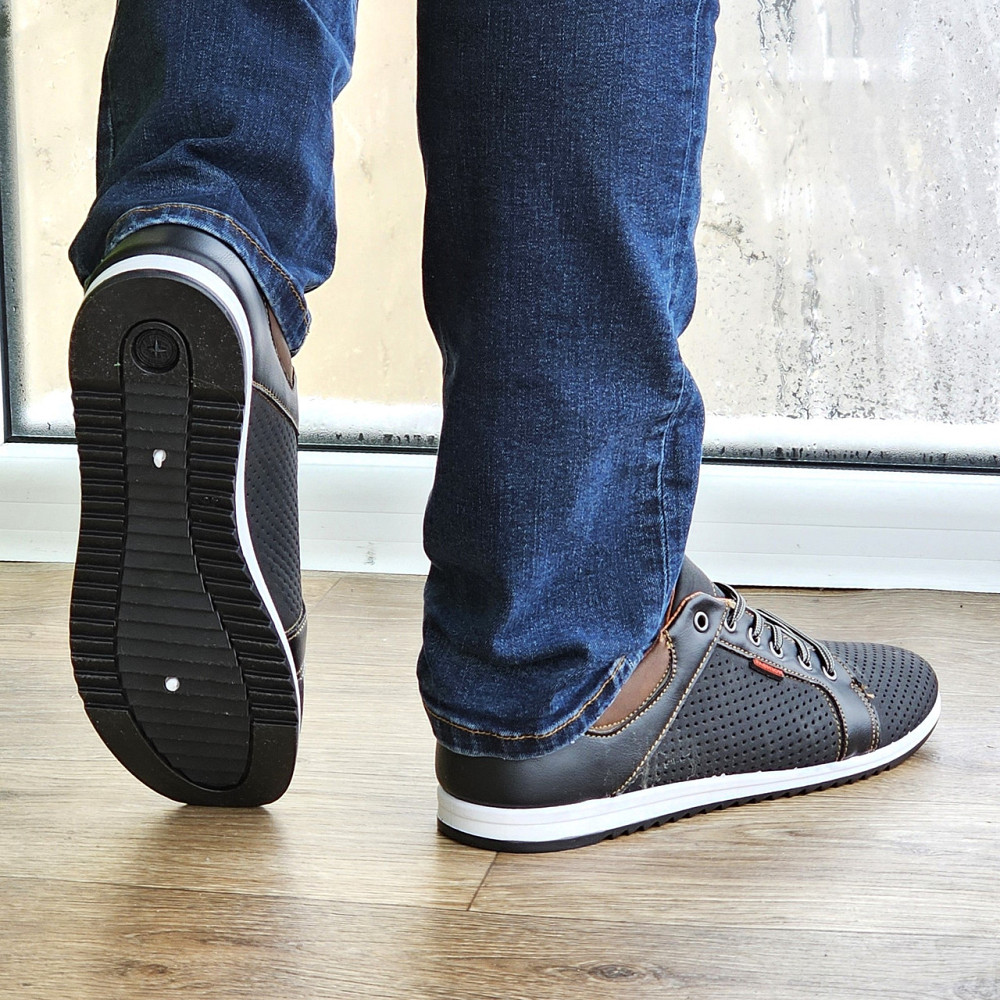 Мужские Мокасины Летние Кроссовки Сеточка Черные (размеры: 40,41,42,43,44,45) Видео Обзор - 14-1 Днепр - изображение 3