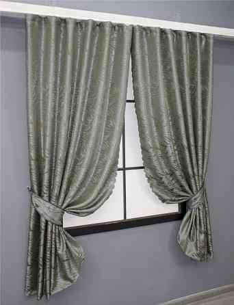 Комплект готовых штор VR-Textil Жаккард Magic № 1608ш Песочный с серым 145х170 см 2 шт (35-0251) Киев