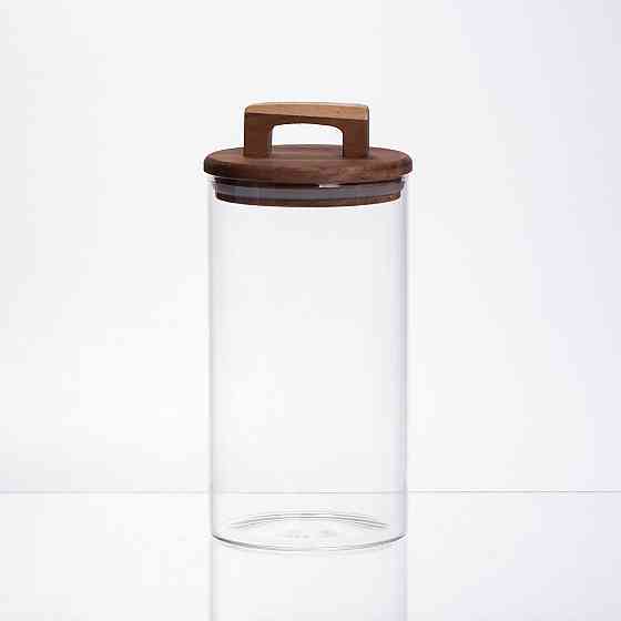 Банка для сипучих продуктів з бамбуковою кришкою 1.2 л Київ