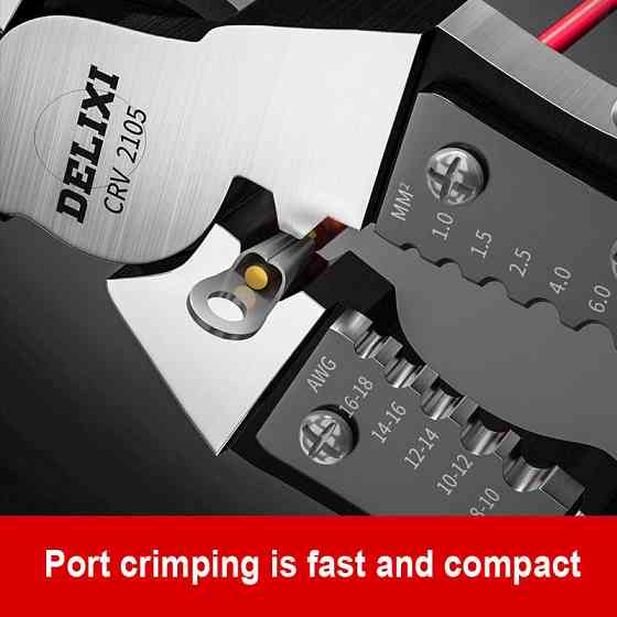 Багатофункціональні плоскогубці для зачистки дроту пасатижі комбіновані 1-6мм2 225мм Київ