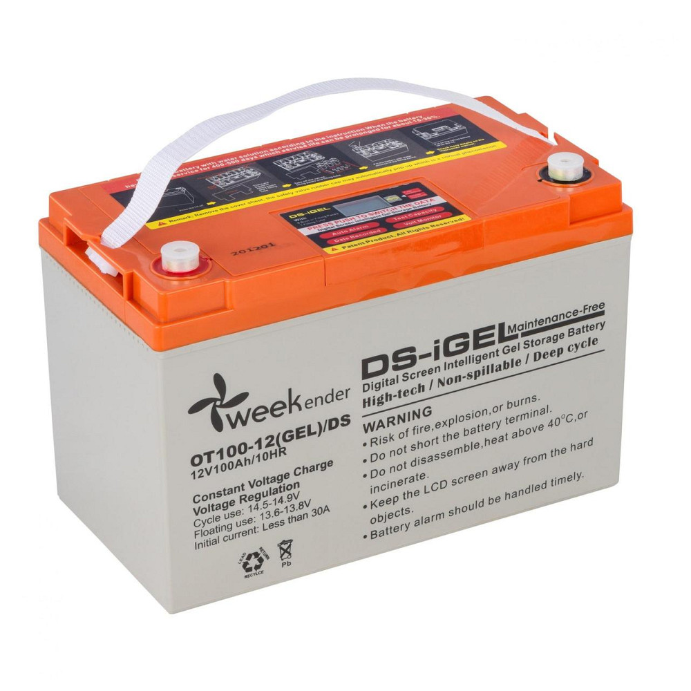Гелевый аккумулятор Weekender DS 100Ah 12V с дисплеем 30,5кг Киев - изображение 1
