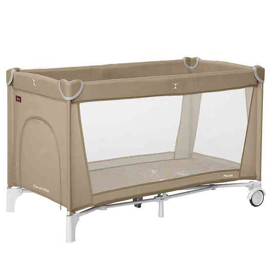 Манеж детский игровой с матрасом и сумкой для транспортировки Piccolo Sand Beige 125*65 см CARRELLO бежевый Кривой Рог