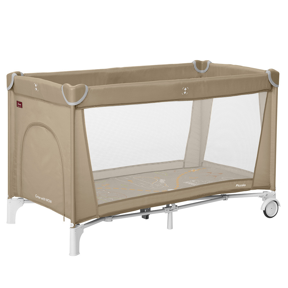 Манеж детский игровой с матрасом и сумкой для транспортировки Piccolo Sand Beige 125*65 см CARRELLO бежевый Кривой Рог - изображение 1