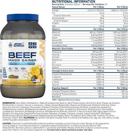 Гейнер Applied Nutrition Beef Mass Gainer 3130 г, PINEAPPLE MILLIONS Луцк