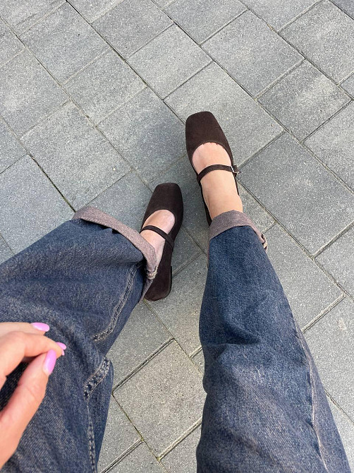 SEE SEVEN Балетки жіночі SEE SEVEN 1516 шоколадні (весна-осінь, замша натуральна) (5876) Коломыя - изображение 9