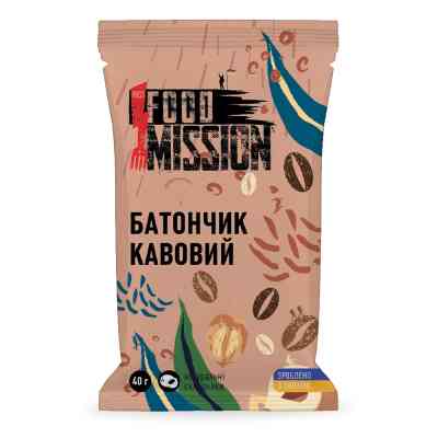 Батончик Food Mission Кофейный 40 г (fm.30191) Винница